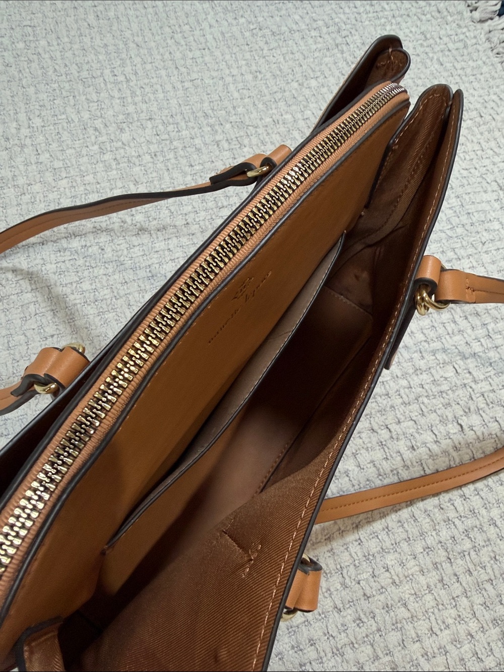 Nanette Lapore Liam Triple Section Shoulder Bag Cheetah Print Tan Vegan Leather - Picture 10 of 14